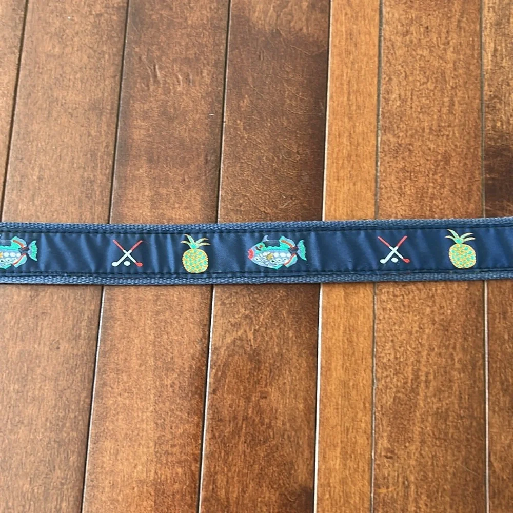 Men’s Island Casuals Blue & Brown Belt with Sports Motif Size 38
